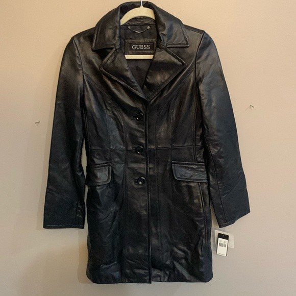 Guess Genuine Leather Trenchcoat
